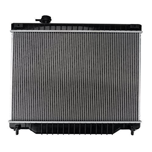 Image of KAX Radiator, CU2458 OE Style Bolt-On Aluminum Core Radiator Replacement Rainier, Trailblazer EXT, Trailblazer,Envoy XUV4.2L, 27-1 /16 inchW, 17-15 /16 inchH, 1-5 /16 inchInlet, 1-9 /16 inchOutlet