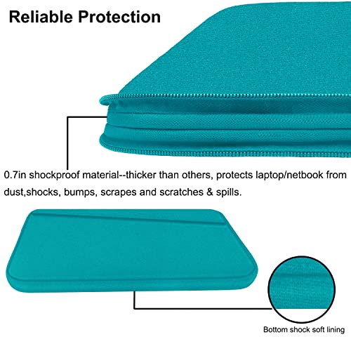 Image of Laptop Sleeve Bag 15.6 inch, Durable Computer Carrying Bag Protective Case Briefcase Handbag with Front Pocket, Slim Laptop Case Cover for 15.6 Inch HP, Dell, Lenovo, Asus, Notebook, Light Blue