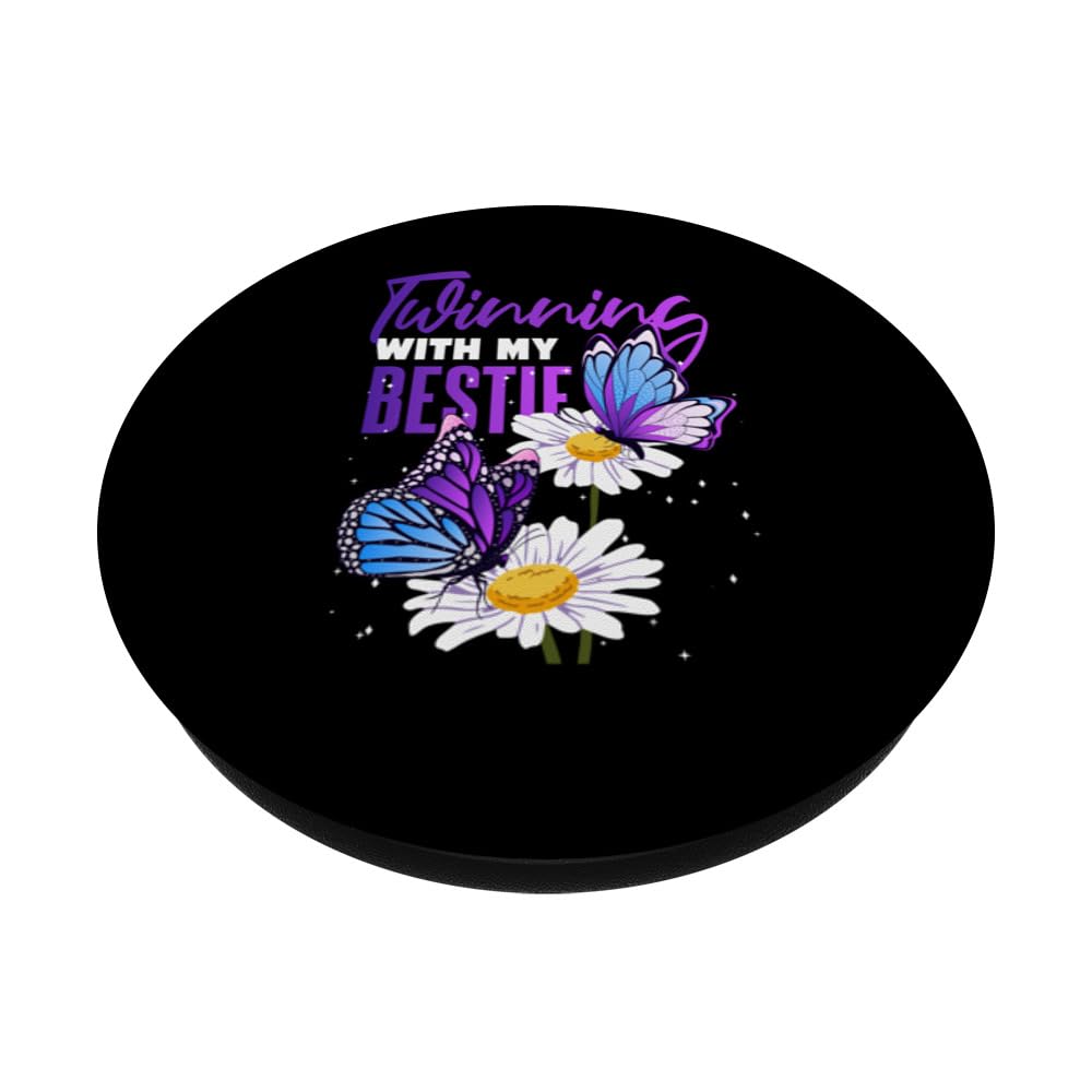 Friendship Matching Twin Spirit Week Twinning With My Bestie PopSockets Adhesive PopGrip, Black - Image 2