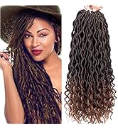 Karida 6Pcs/Lot Curly Faux Locs Crochet Hair Deep Wave Braiding Hair With Curly Ends Crochet Godd...