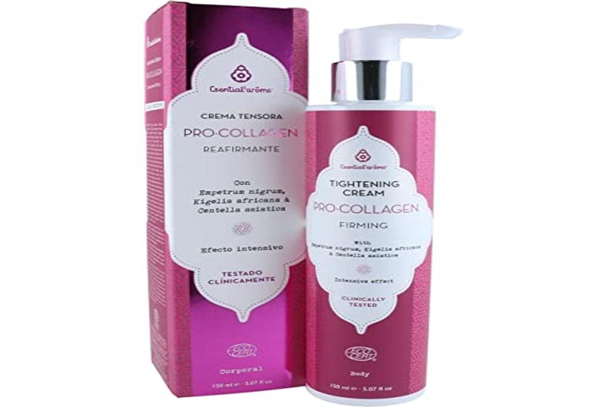 ESENTIALAROMS CREMA TENSORA PRO-​COLLAGEN 150ml. – supplément complet conçu pour la routine de tous les jours, contenance 150 ml, favorise le bien-​être lorsqu'il est utilisé de façon continue et devien