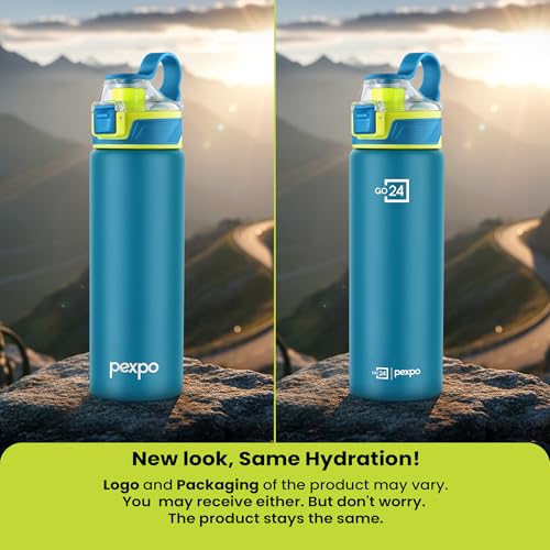 Image of Arctic 900 ISI Certified Stainless Steel Customisable Sipper Water Bottle - 800ml | Flip Top Cap | Single Wall | 1-Year Warranty | Gym, School, Trekking, Sports - Turquoise Blue