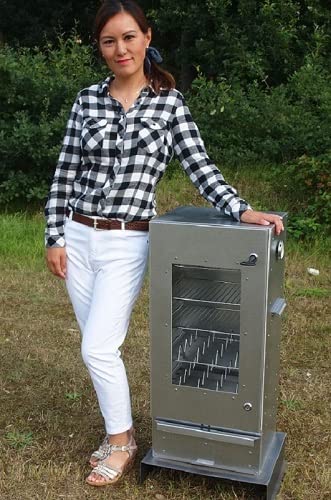 Smoki - Horno para ahumar (85 x 39 x 33 cm, acero inoxidable Cr-disco) Cover