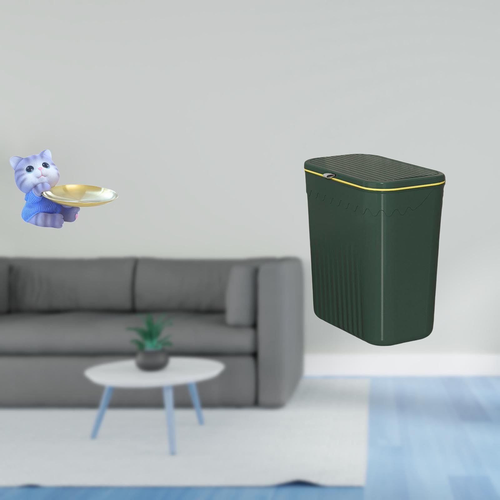 Enakshi® Cat Tray Resin Statue Modern Home Decor Sculpture with Kitchen Trash Can Garbage Basket Space Saving Holder for Dining Table Cabinet Shelf|Home & Garden | Home Decor | Figurines-image-37