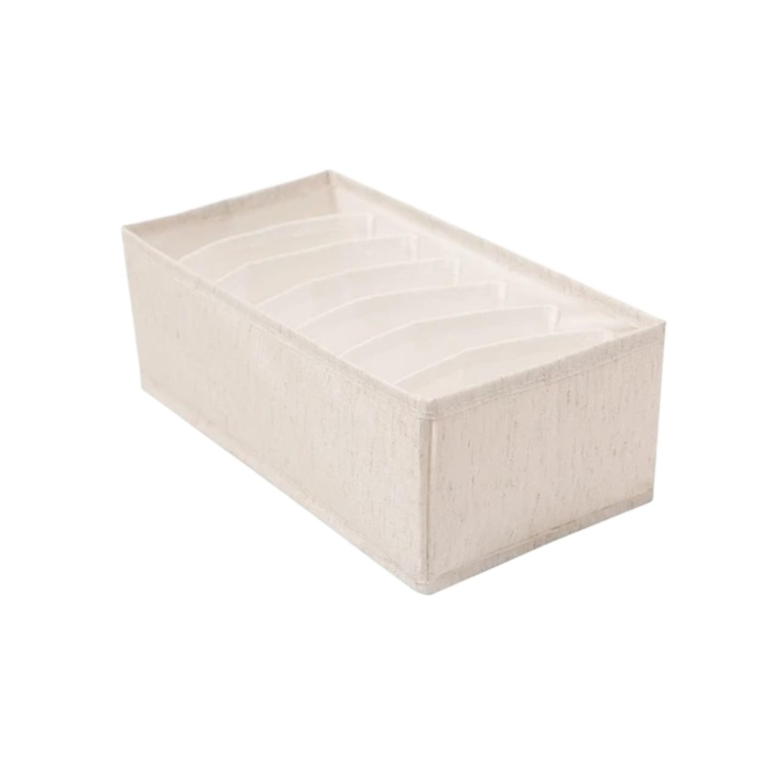 ATEUXOL Drawer Organizer for Clothes Underwear Cabinet Drawer Organizer Socks Clothing Storage Box(White-7 grids)