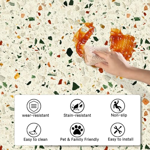 Image of Nuxovilar Peel and Stick Vinyl Floor Tiles, 12x12 Inch