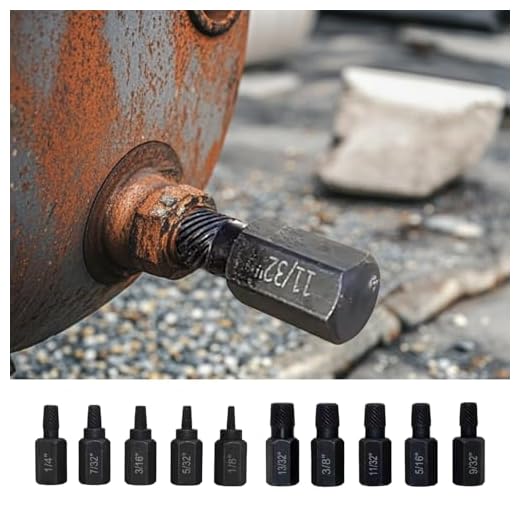 10-Piece Screw Extractor Set for Damaged and Stripped Screws, Alloy Steel Bolt Extractor for Household and Professional Use
