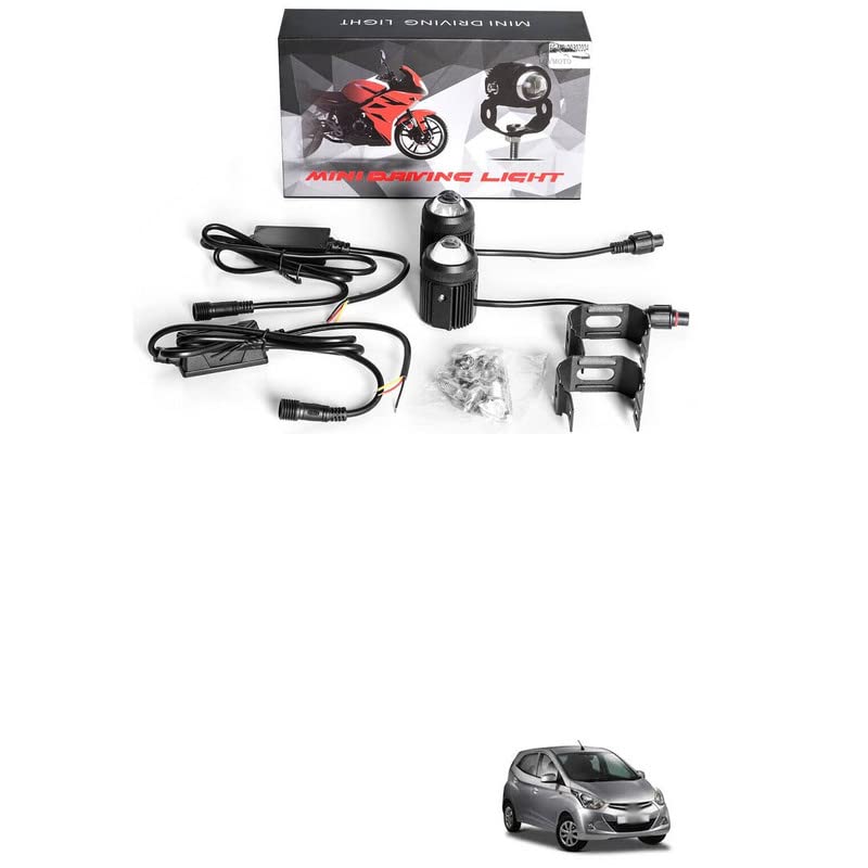 Universal Mini drive DC Power Mini Driving Fog Light For All Motor-cycle, Bi-kes, Scoo-ters, C-ars, Projector Light 2 Color White/Yellow Comfortable For Eo-n