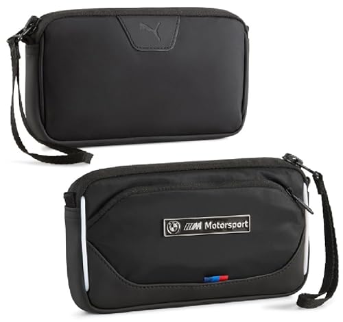 BMW M Motorsport Portafoglio Nero Portafoglio Nylon Cerniera Borsa