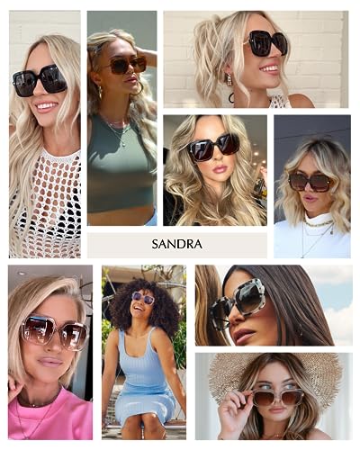 DIFF Sandra Designer Oversized Square Sunglasses for Women UV400 Protection3