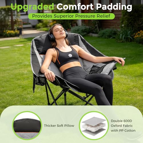 Suteck Silla de Camping Sobredimensionada para Adultos - Silla de Camping Acolchada para 500 LBS miniatura 3