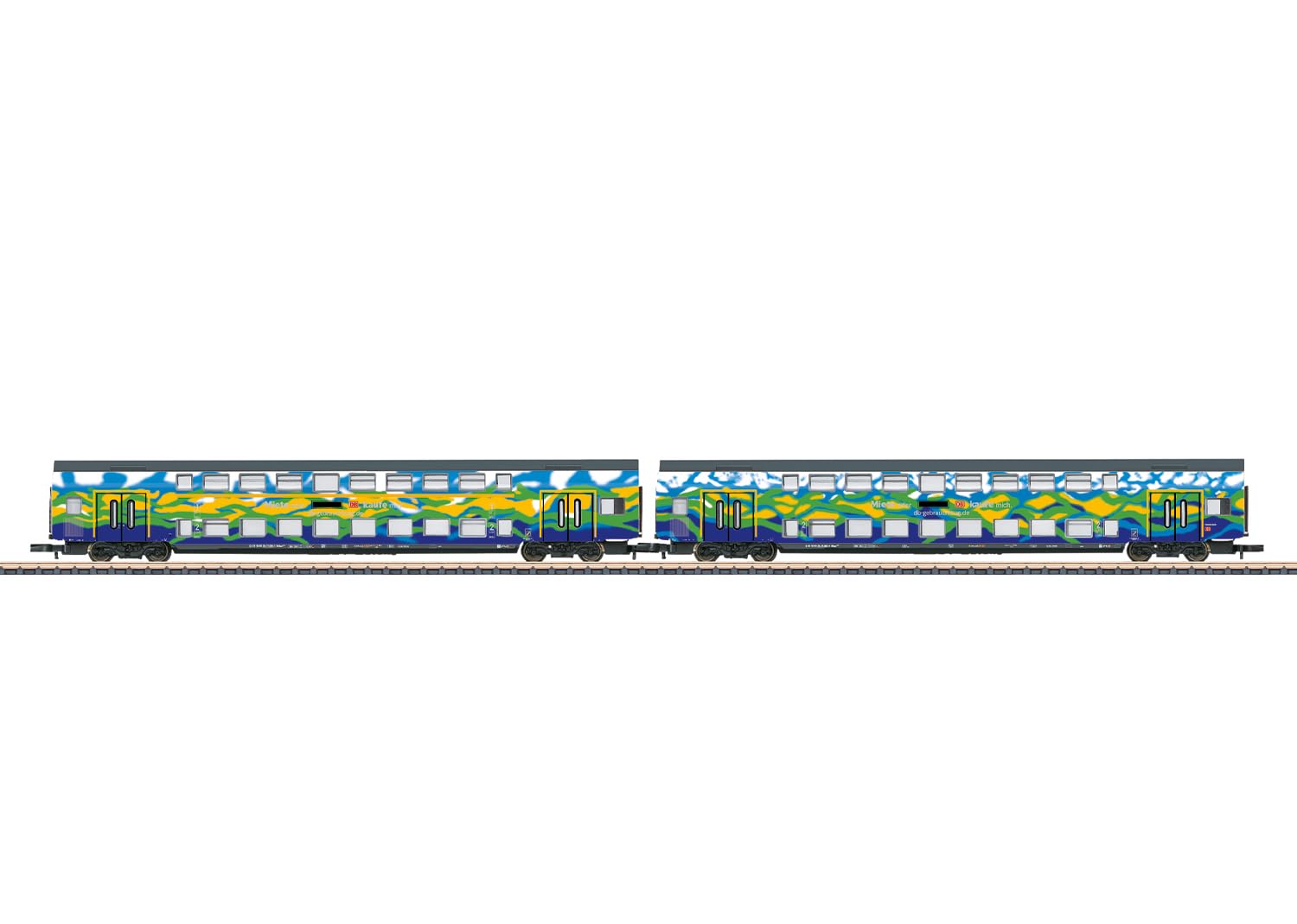 Marklin DB Touristik Bi-Level Coach Set (2) VI MN87306 Z Gauge