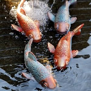 Garden Statues, Koi Fish Decor, Set of 2 Antique Koi Fish Garden Statue,Fish Sculpture Garden for Outdoors, Patio Decor, Backyard and Home Kitchen Decoration Garden Statues Koi Fish Decor Set of 2 Antique Koi Fish Garden StatueFish Sculpture Garden for Outdoors Patio Decor Backyard and Home Kitchen Decoration