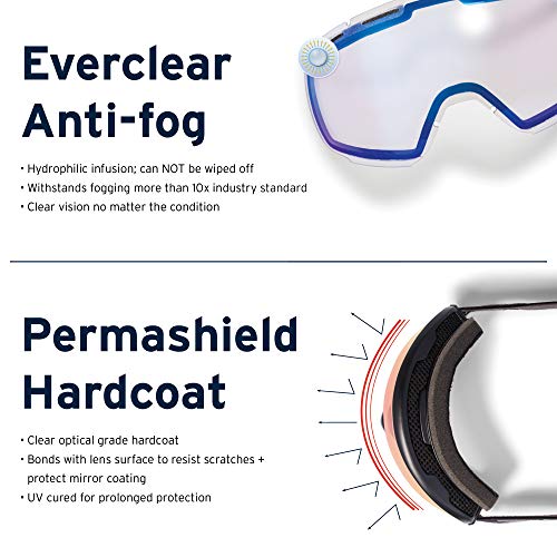 Zeal Optics Portal Xl - Frameless Ski & Snowboard Goggles For Men & Women, Otg Ready – Dark Night W/Auto+ Polarized Gb Lens #TOP4