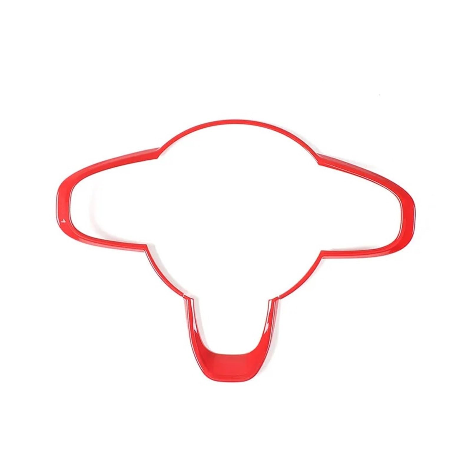 Car Interior Trim for Fiat for 500 2016-2024 ABS Red Car Steering Wheel Button Decorative Frame Sticker Interior Accessories Car Interior Decoration(Red)