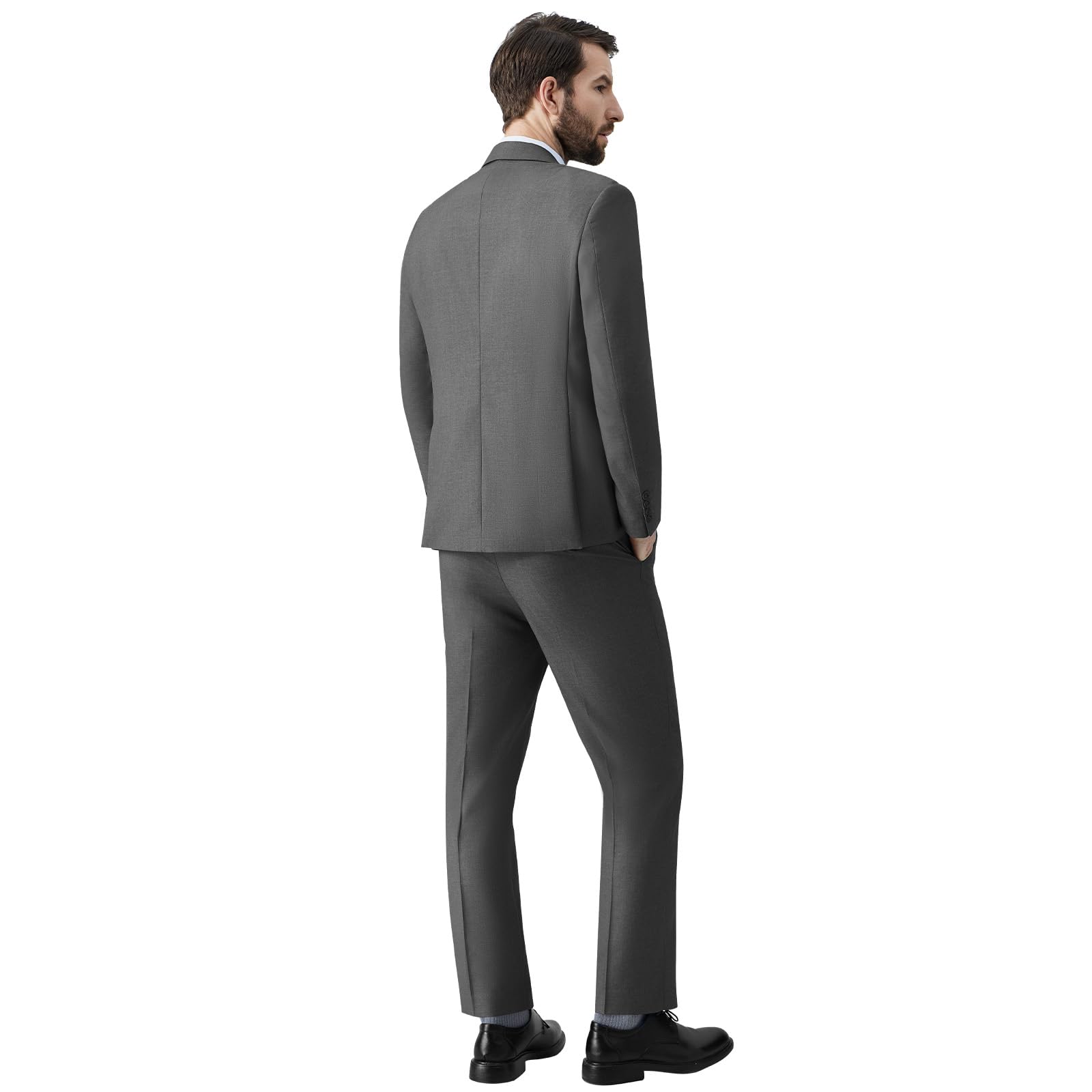 Trajes para Hombre de 2 Piezas Slim Fit Vestido de Novia Traje de un Botón Suits de Negocios Chaquetas Pantalones
