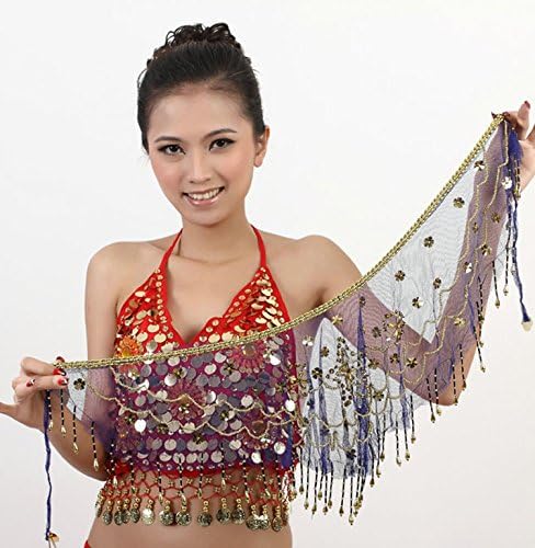 Wuchieal Women's Belly Dance Tribal Face Veil With Halloween Costume Accessory - Image 5