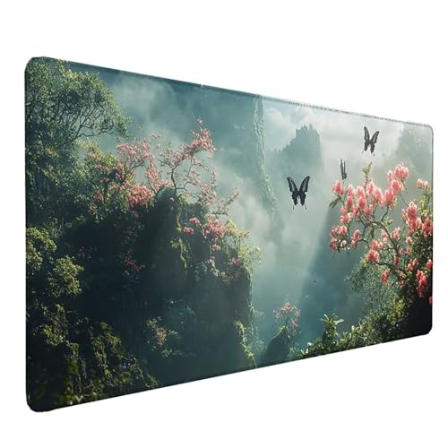 Sous main bureau paysage de montagne 150x80cm pour travailler de chez soi