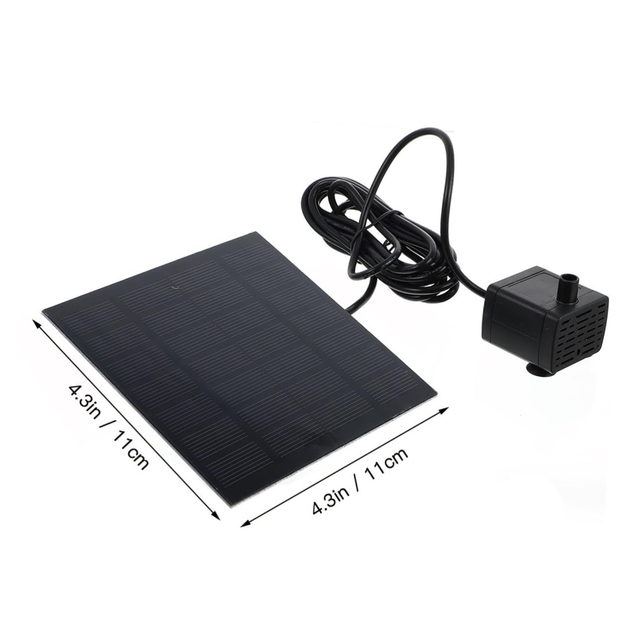 Pompa Solare per Fontana Galleggiante da Giardino 200l/h Nero | Plastica, Altezza Massima 70cm, 6 Ugelli per Diversi Getti, per Vasca e Laghetto