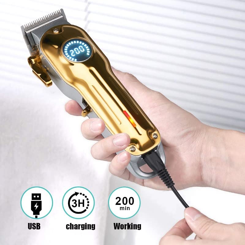 Miniatura 5 de CRIVERS Cortapelos para hombres, cortapelos profesionales, recortadora de pelo recargable para hombres de barbero, máquina de corte de pelo de