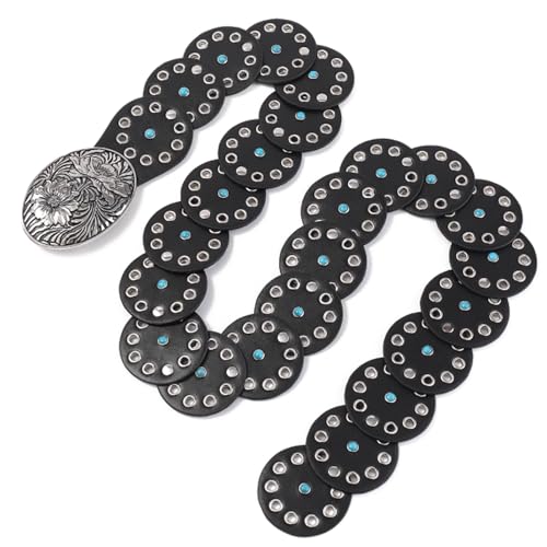 Punk Style Decorative Skirt Waist Belt Retro Rivet Wide Belt Versatile Hot Girl Wasteland Style with Pants Belt Trend3