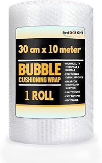 Red Dot Gift 1 Roll 30 cm x 10m Bubble Cushioning Wrap for Moving & Shipping