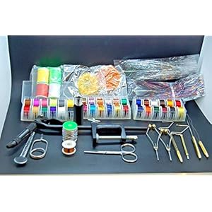 Olax Kit de Étau, Thread, Tinsel, Soie, Whip, Fil, Caisse pour Montage de Mouches