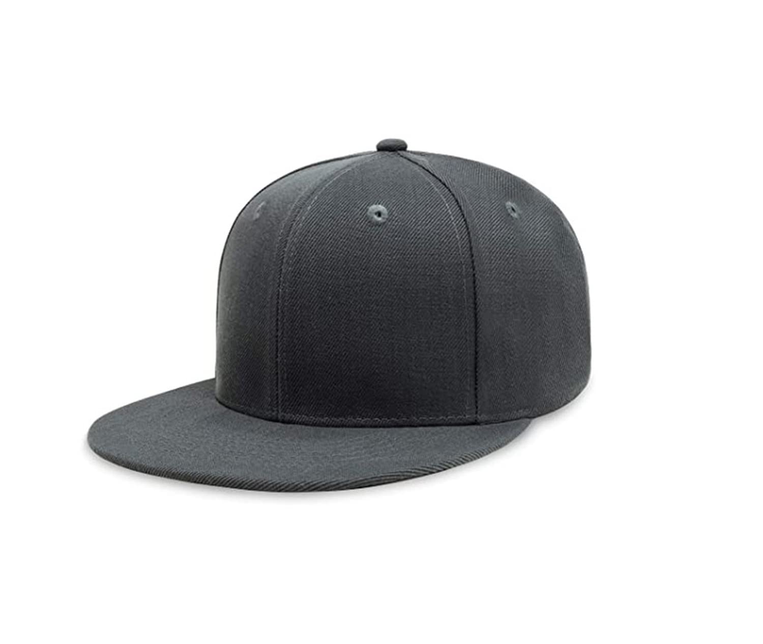 Men's Cotton Hip-Hop Snapback Charcoal Cap (Pack of 1)