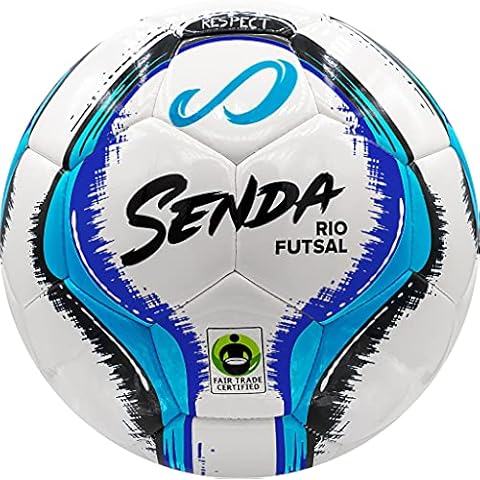 SENDA Rio Match Futsal Ball, Fair Trade Certified, Blue/Black, Size 3 (Ages 8-12) Cover