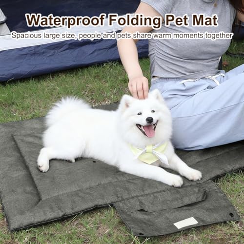 FARYODI Hundedecke für Unterwegs 110x68cm, rutschfeste wasserdichte Hundematte, Weiche Waschbar Hundebett, Reise, Outdoor & Auto‑Kofferraum Hundekissen für Hunde & Katzen