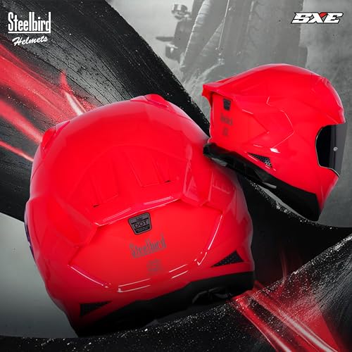 Image of Steelbird SBH 61 SXE Pinlock ISI and Dot Certified Full Face Helmet for Men and with Inner Silver Sunshield