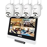 WTW 塚本無線 Par 12インチディスプレイ ゴマちゃん2Plus 4台セット 2TB 防水 防犯灯 夜間撮影 ワイヤレス 監視 国内サポート