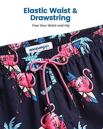 Image of maamgic Mens Swim Trunks with Compression Liner 5 Inch, Quick Dry Bathing Suit with Zipper Pockets, No-Chafing Swim Shorts