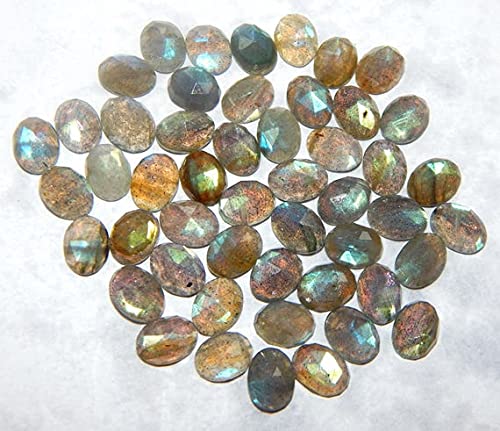 Labradorite naturelle 6x8 mm lot de pierres calibrées pour réparer et sertir vos bijoux anciens