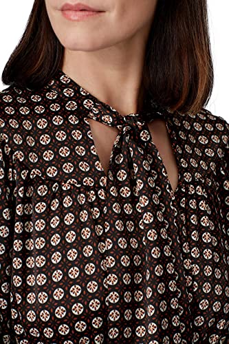 Image of Sweet Baby Jamie Rent The Runway Pre-Loved Geo Print Tie Neck Dress