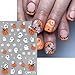 8 Sheets Halloween Nail Art Stickers Cute Ghost Nail Decals 3D Self-Adhesive Goth Skull Pumpkin Nail Stickers Halloween Acrylic Nail Art Decoration for Women Holiday French Nail Art Supplies