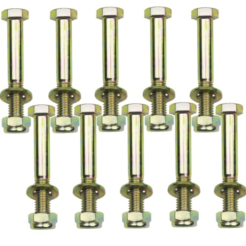 Image of M12 x 80mm Hex Head Bolt and Nylon Lock nut Flat Washer Assortment Kit by Color Galvanization,Alloy Steel,Grade 8.8.(10pcs Pack) by Metalsuberg