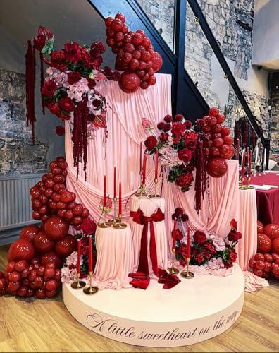Image of KBZVNAF Burgundy Latex Party Balloons 50 Pack 12 inch