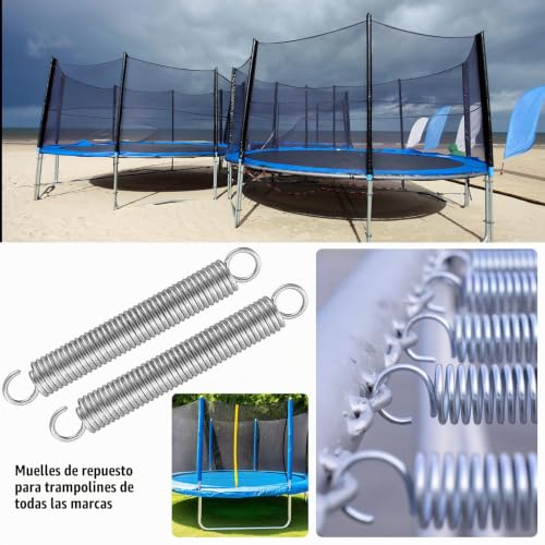 Miniatura 7 de 2 Pcs Surtido De Muelles De Compresión, 190mm Muelles De Tracción De Acero Al Carbono, Resorte De Compresión, Muelle De Extensión, Resortes De Tensión Con Doble Gancho, Od 25 Mm