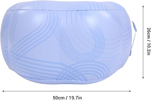 Miniatura 3 de TOPINCN Inflatable Stool, Portable Water Proof Air Inflated Seat, PVC Blow Up Ottoman, Blue Stripe Lightweight Foot Rest for Outdoor Camping, Music