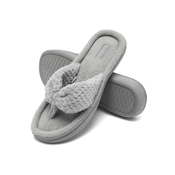 Cozy Memory Foam Spa Thong Flip Flops 
