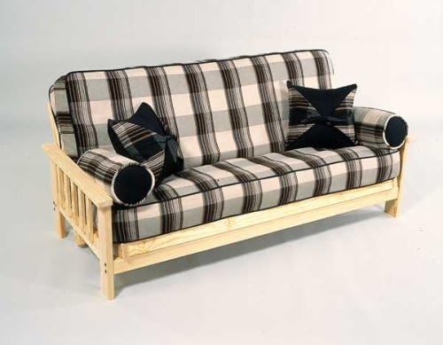 Room Doctor Mission Futon Frame - with 8inch Quality Futon Mattress - Full Size