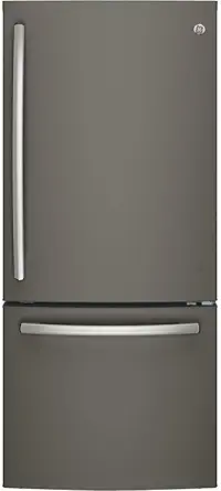 GE GDE21EMKES 20.9 Cu. Ft. Slate Bottom Freezer Refrigerator - Energy Star