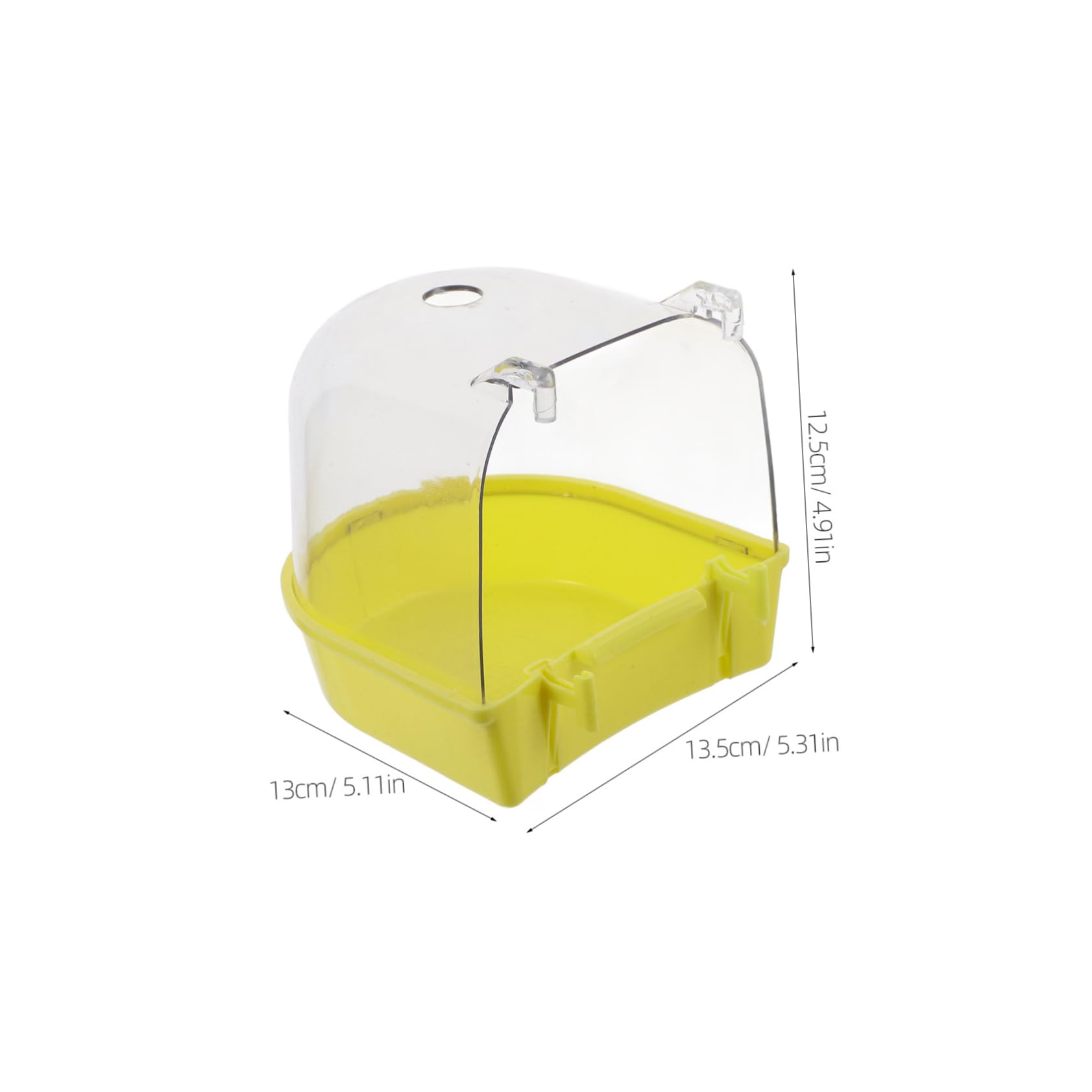 SUPVOX Indoor for Pet Birds Parrot Bathing Basin Abs Material Cage Easy to Install Use Splashproof Detachable Bottom for Cleaning