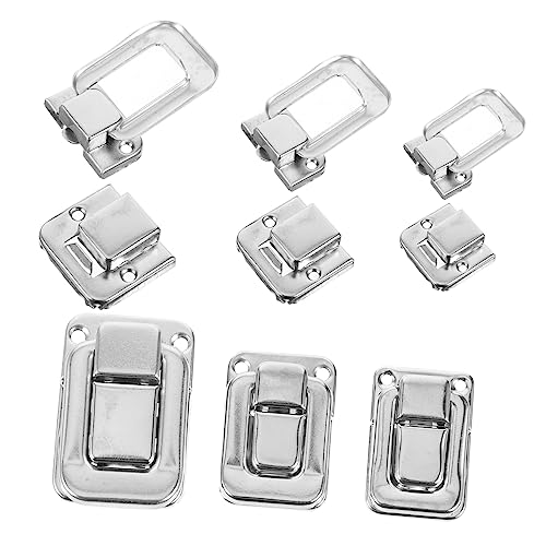 AUTSUPPL DIY Jewelry Box Hardware: 6 Pack Latch Buckle Locks Vintage Style Hasp Latches for Craft Projects