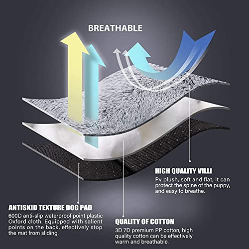 Vonabem Dog Bed Crate Pad, Deluxe Plush Anti-Slip Pet Beds, Washable Dog Crate Mat for Large Medium Small Dogs Breeds… - Image 6