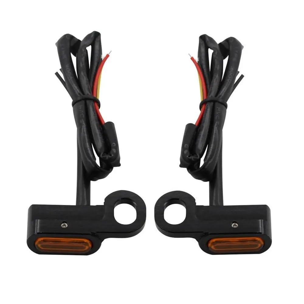 Faro Posteriore Stop Running 2 pezzi alloggiamento nero lente ambra moto LED indicatore di direzione anteriore posteriore lampada spia