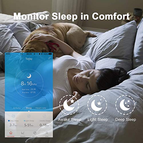 Lintelek Fitness Activity Tracker HR, Fit Watch Sleep Monitor Pedometer Calorie Counter, Sport Watch Fitness Gifts for Men, Women, Kids
