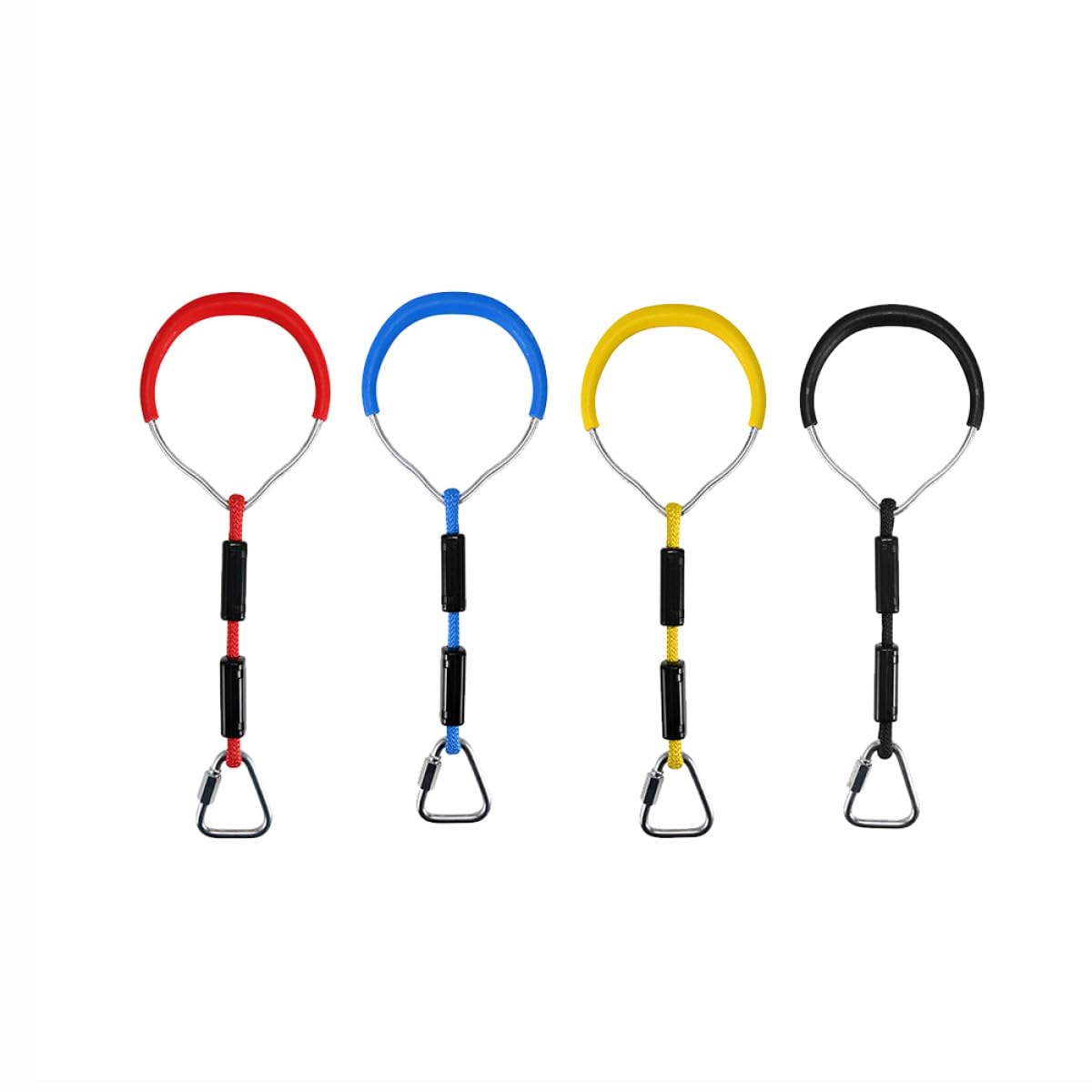 Ciieeo Set 2 Pezzi Anelli da Ginnastica per in Plastica Gialla Anello da Arrampicata per Giochi All’Aperto Anelli Fitness per Parco Giochi e Altalene Attrezzatura Sportiva per