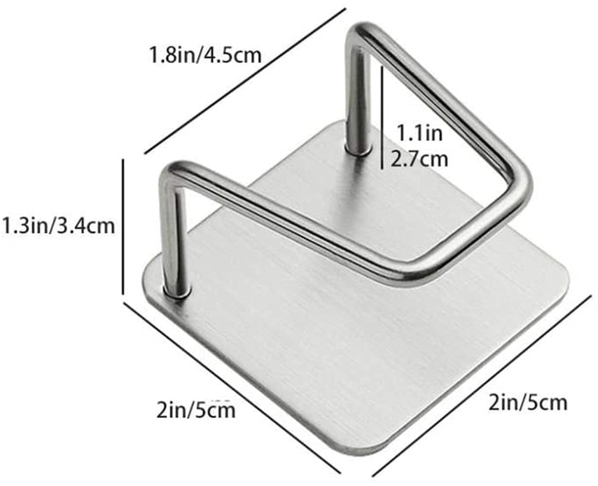Lot De 5 Porte-Éponges Adhésifs Acier Inox 304 - 5x5x4.5 Cm, Support Pour Évier De Cuisine